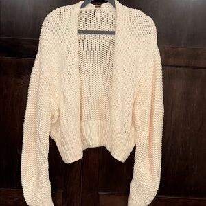 Free People Cream Knit Sweater